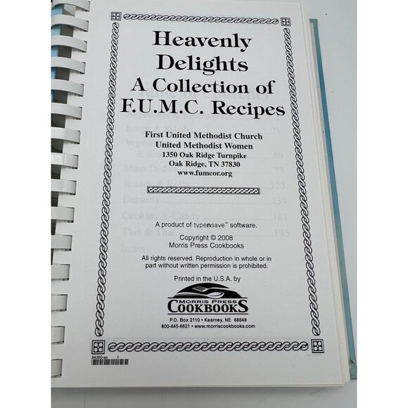 Heavenly Delights Cookbook First United Methodist Church Oak Ridge TN 2008 - Picture 2 of 7